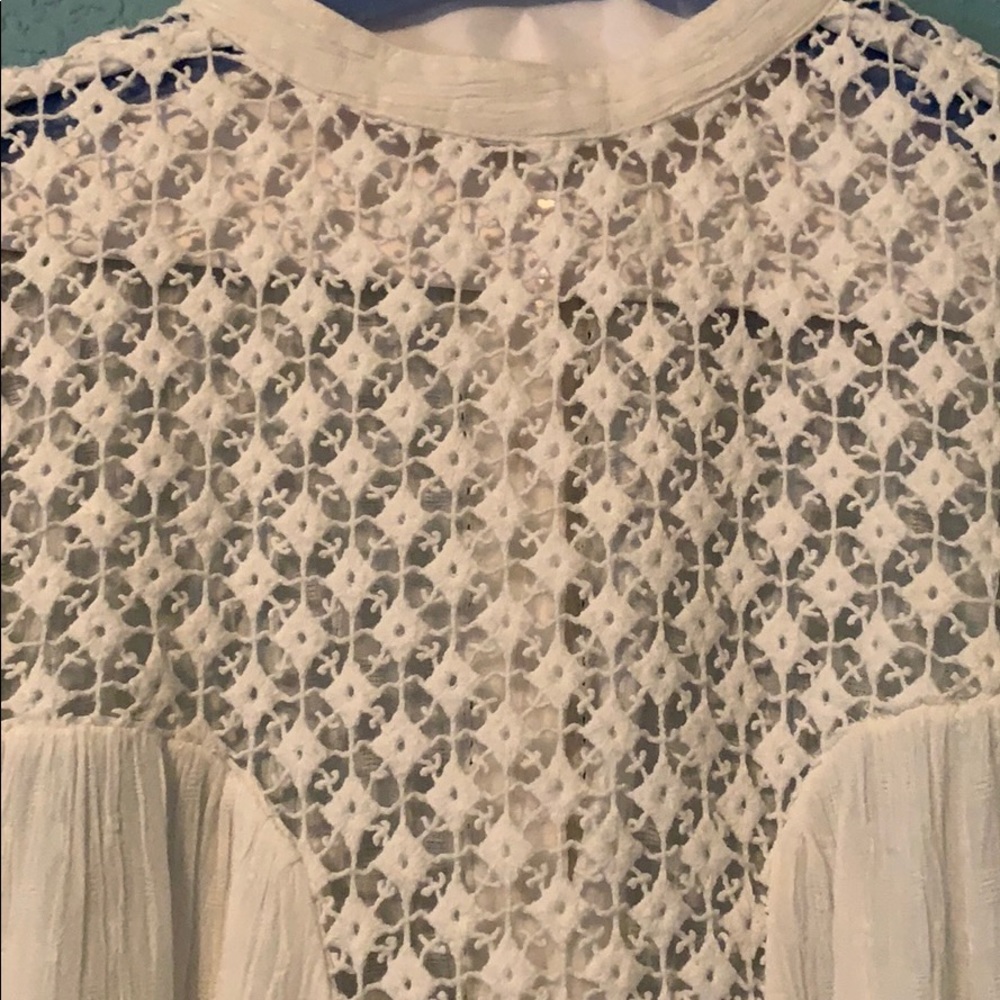 Free people white small blouse button down - Picture 6 of 10